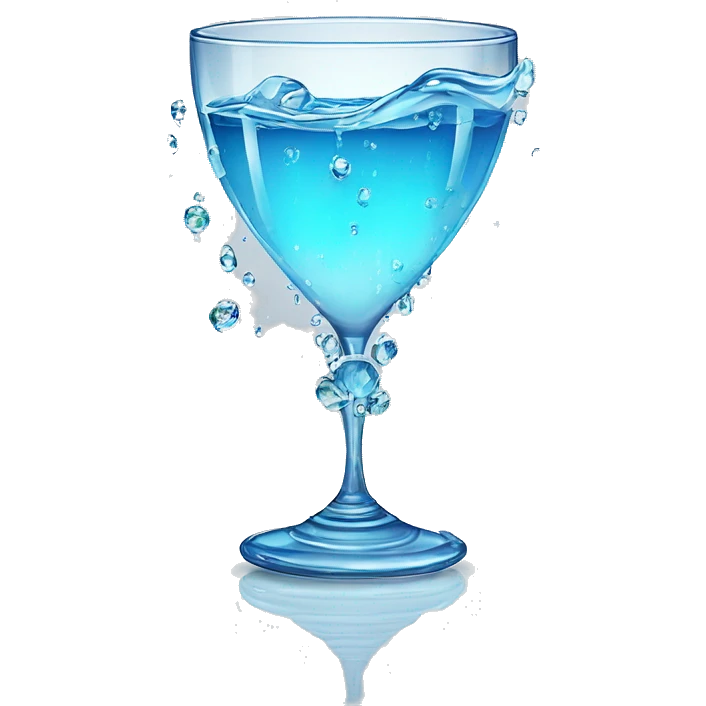 Cup of water poured into a beautiful bejeweled glass  emoji