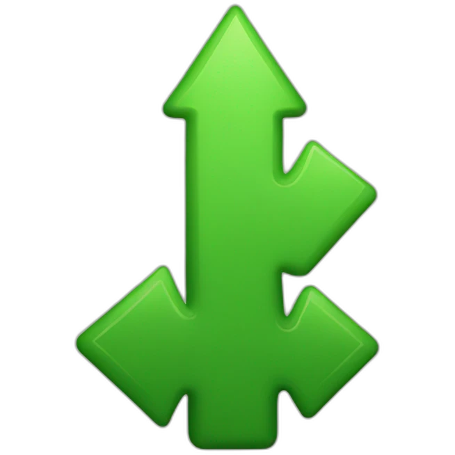 green upwards arrow emoji