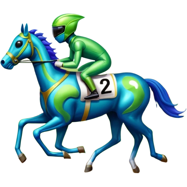 horse racing alien emoji