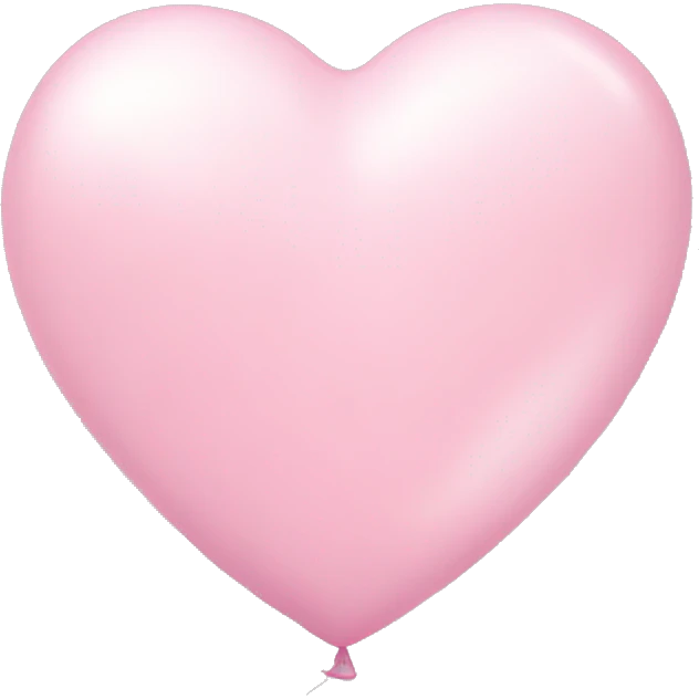 pastel pink heart-shaped balloon emoji