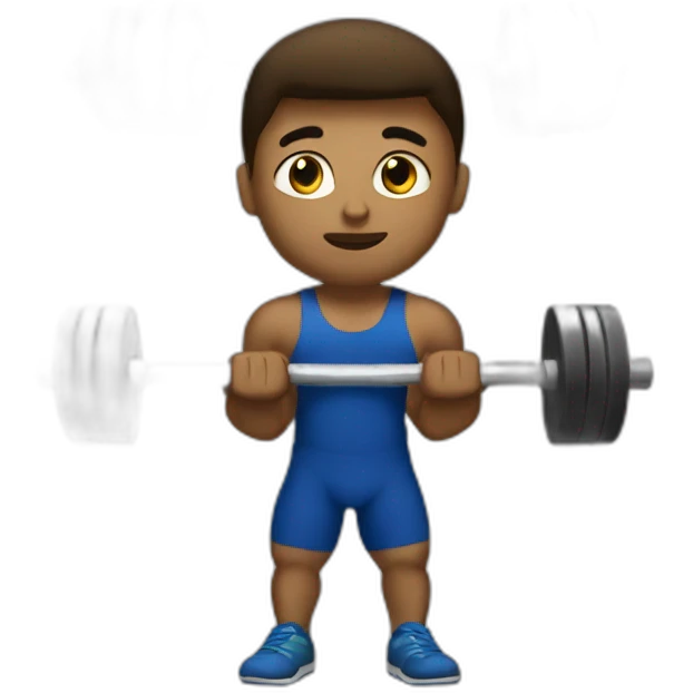 Weightlifter with a barebell emoji