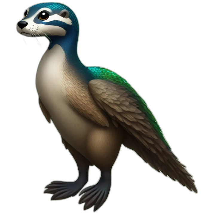 otter peacock emoji