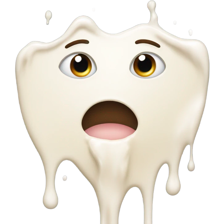 Face covered in milk liquid emoji