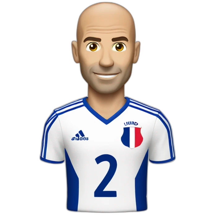 Zinedine Zidane with french soccer jersey emoji