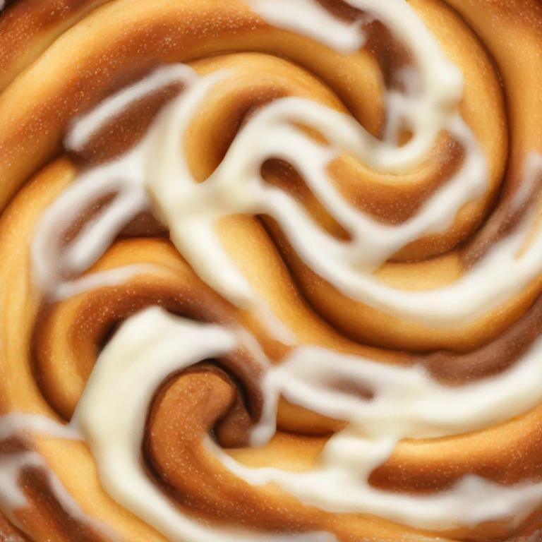 Cinnamon roll with cream  emoji
