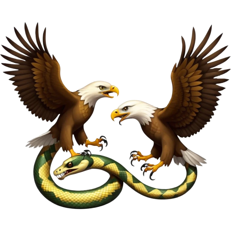 fight between a eagle and snake  emoji