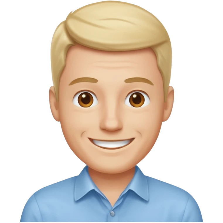 vaikinas su šviesiai mėlynais marškinėliais emoji