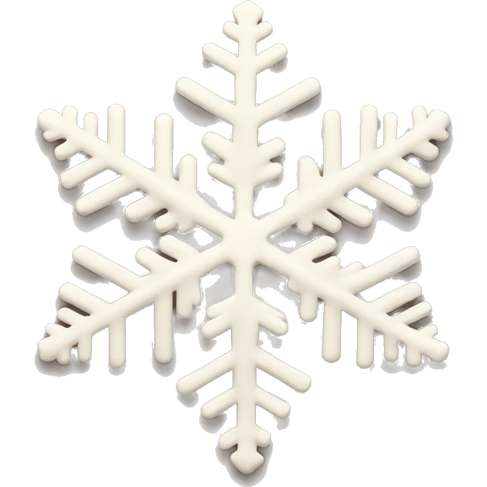 pastel beige snowflake  emoji