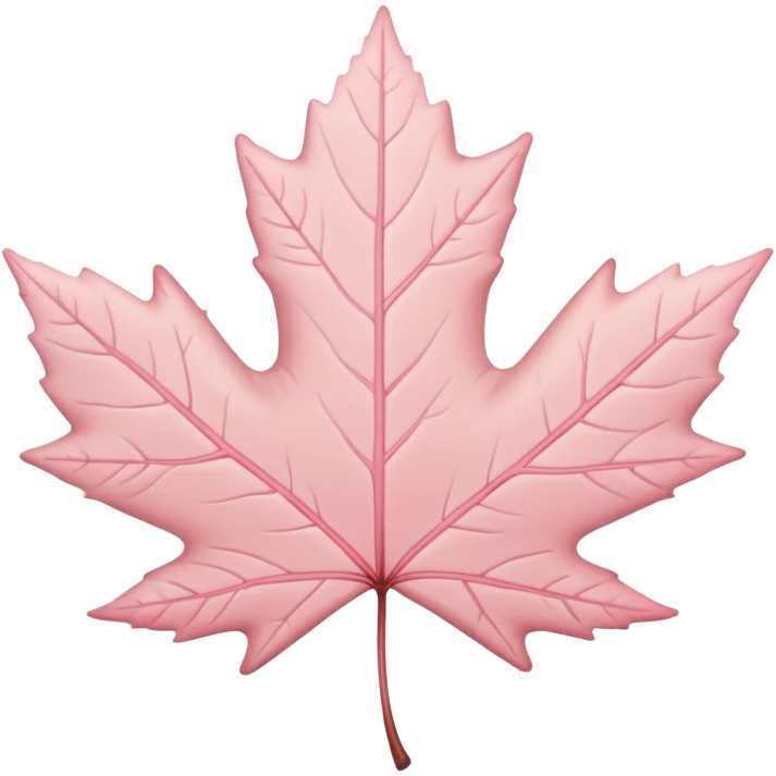 soft pastel pink maple leaf emoji