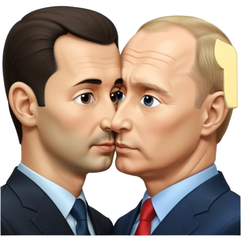 bushar asad president syrien kiss putin emoji