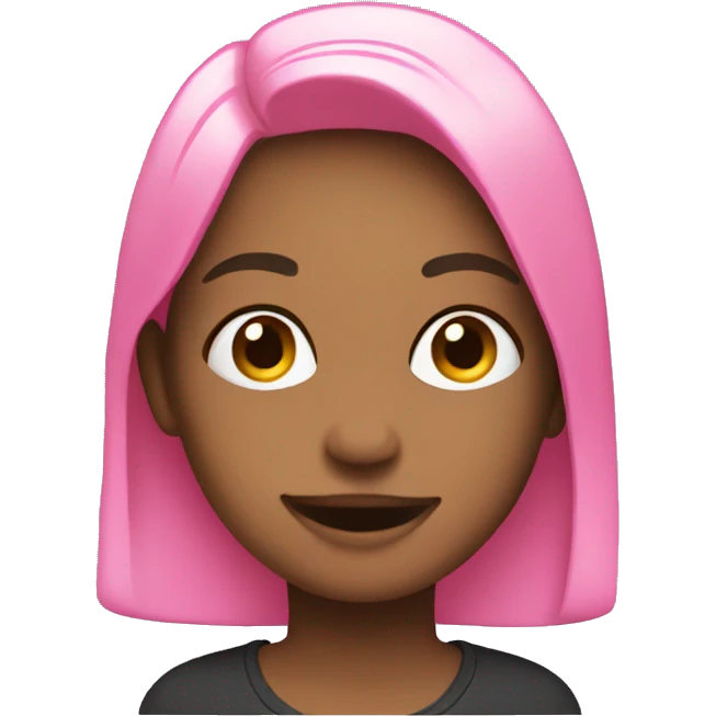 Two pink stickers  emoji