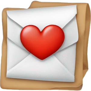 Cœur avec la lettre m deux fois dans le cœur  emoji