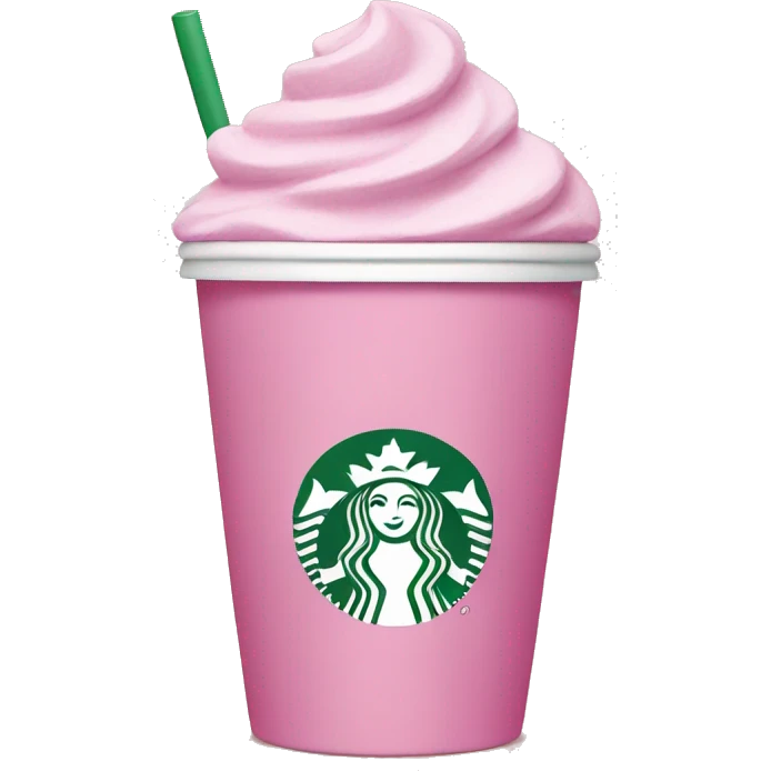 Pink Starbucks cup  emoji