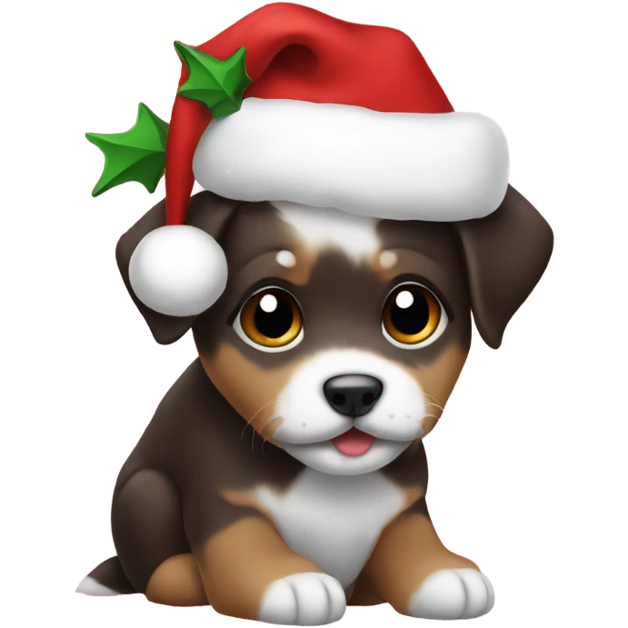 Christmas puppy emoji