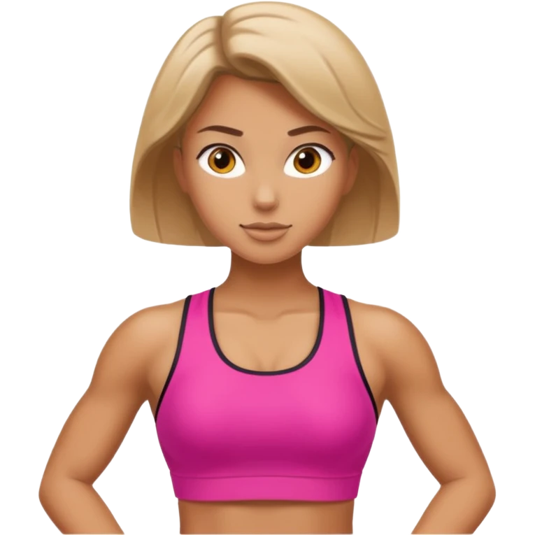 chica joven entrenando emoji