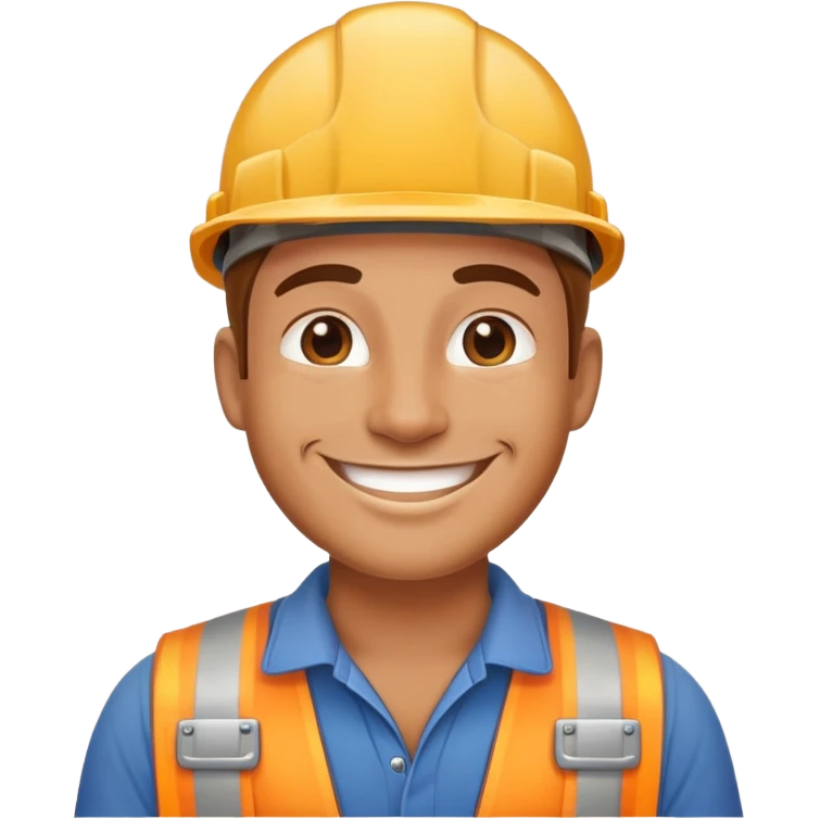 Construction worker happy emoji