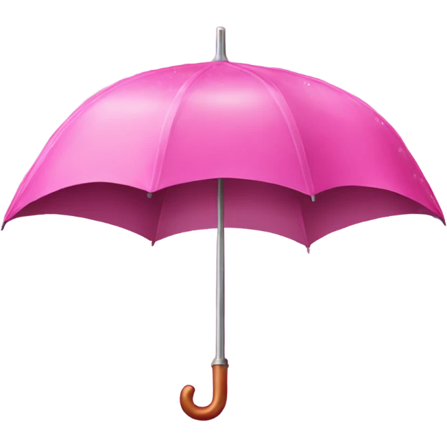 Pink umbrella with glitter and rain emoji