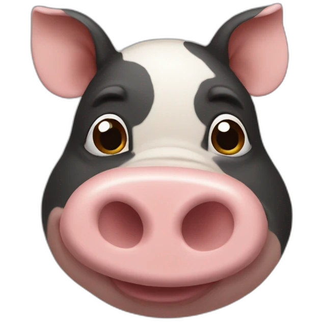 Cochon qui est choqué emoji
