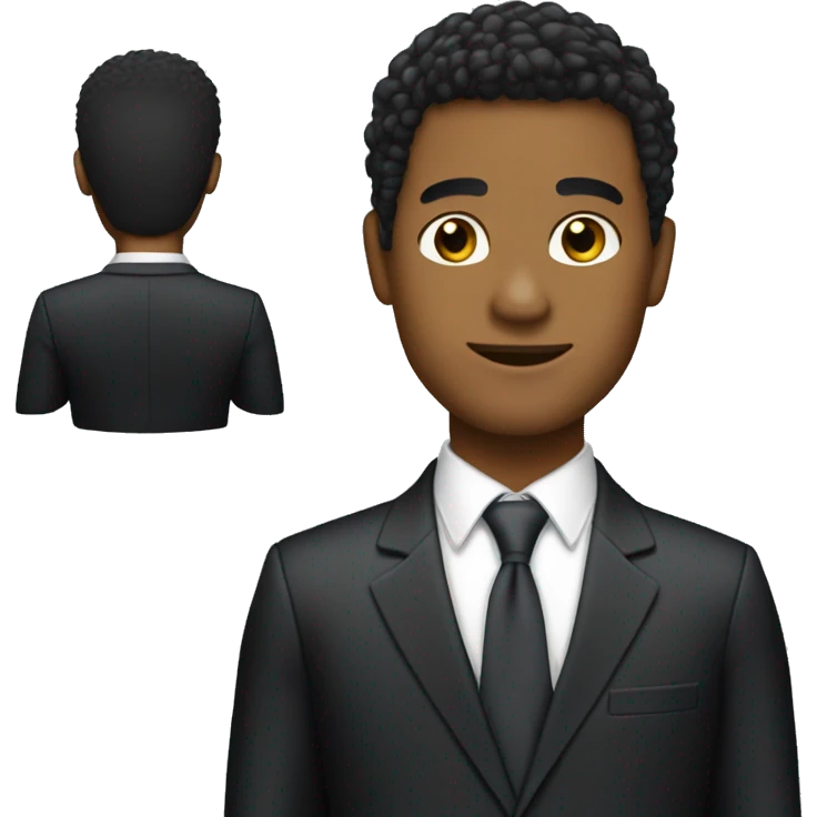 the emoji must be a light skinned black male in a suit with a high top hair cut like the 90s emoji