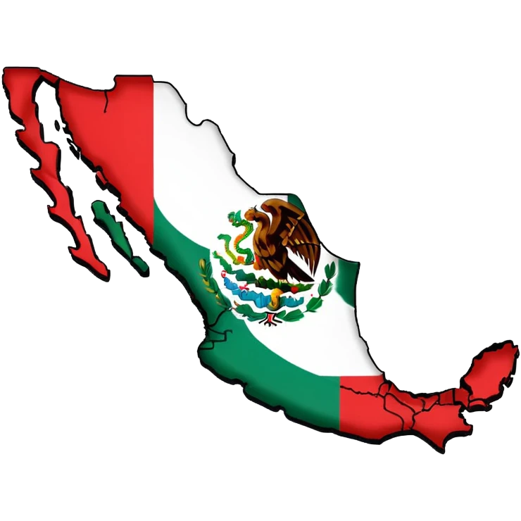 Mexican flag but map emoji