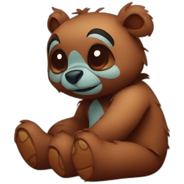 Stitch with bear emoji