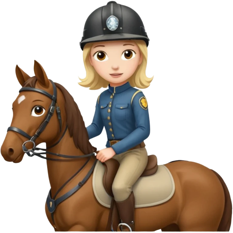 jeune fille a cheval emoji