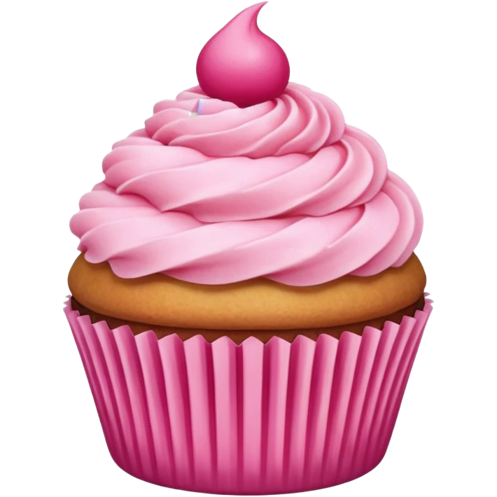 Cupcake with pink icing emoji