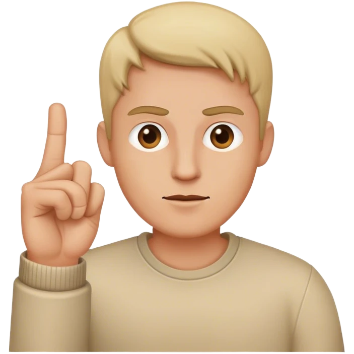 A man middle finger emoji