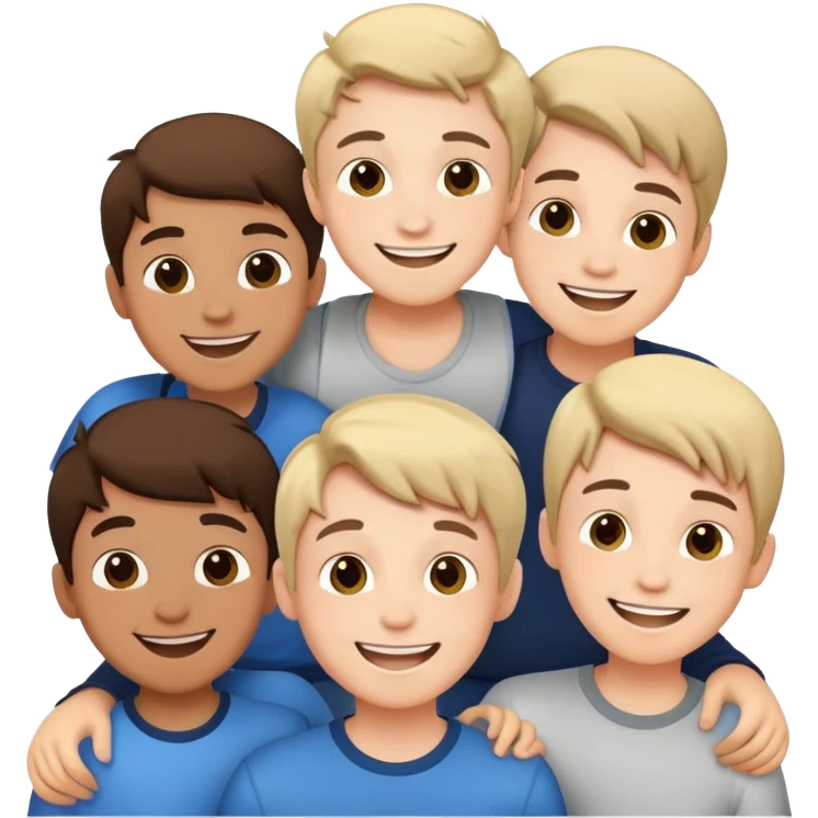 boys having fun together emoji