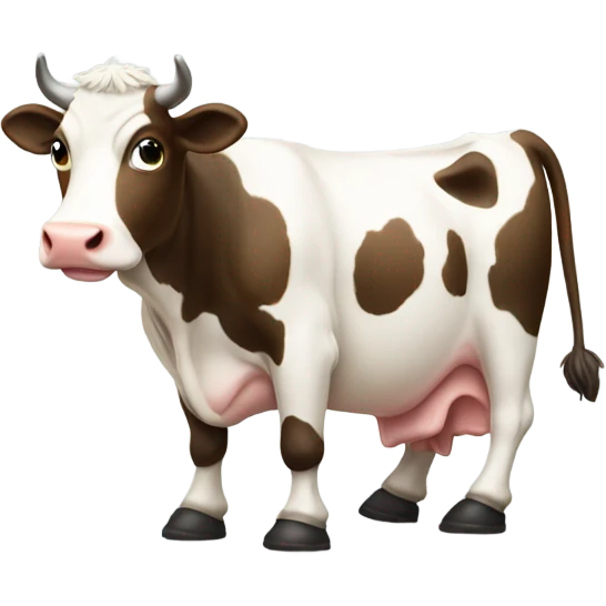 Cow wearing boots emoji