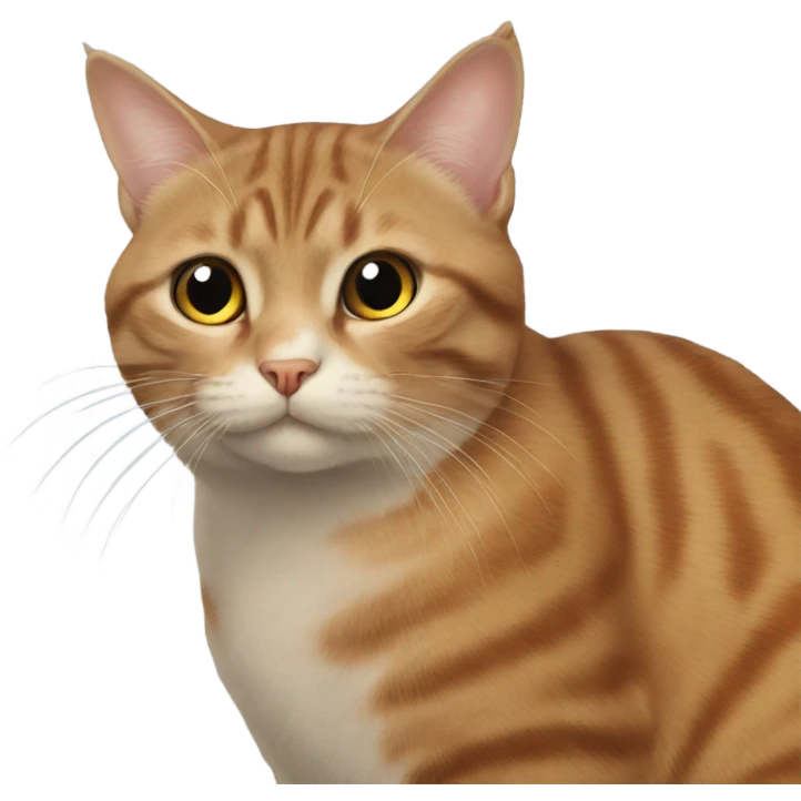Cat looking at squirrel emoji