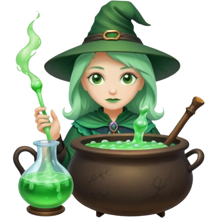 green witch cooking potion emoji