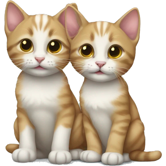 Two kittens emoji