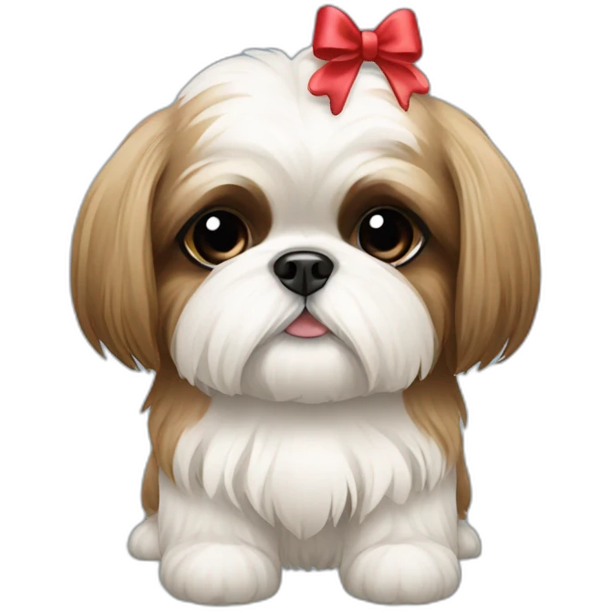 Shihtzu with a bow emoji
