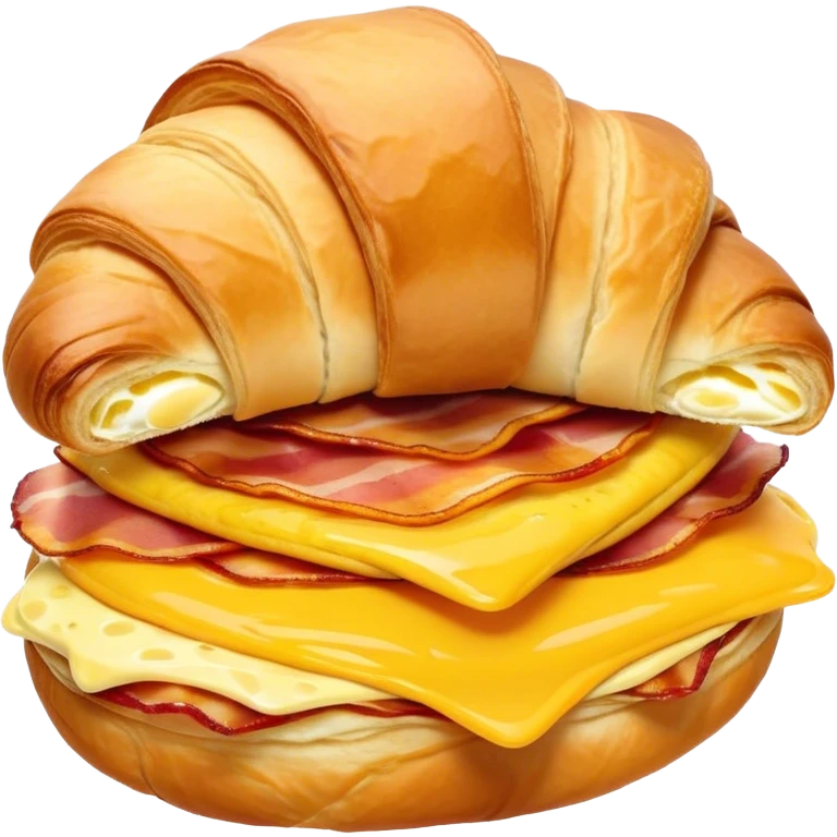 bacon egg and cheese croissant  emoji