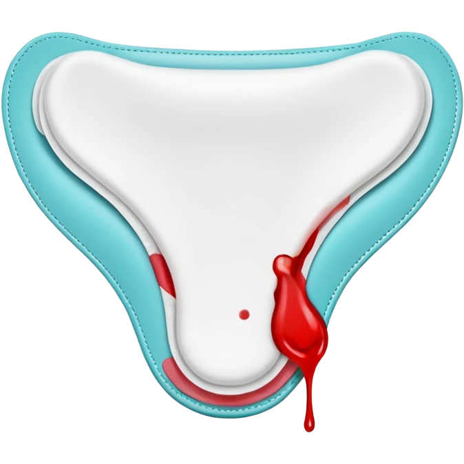 female sanitary pad with visible blood emoji