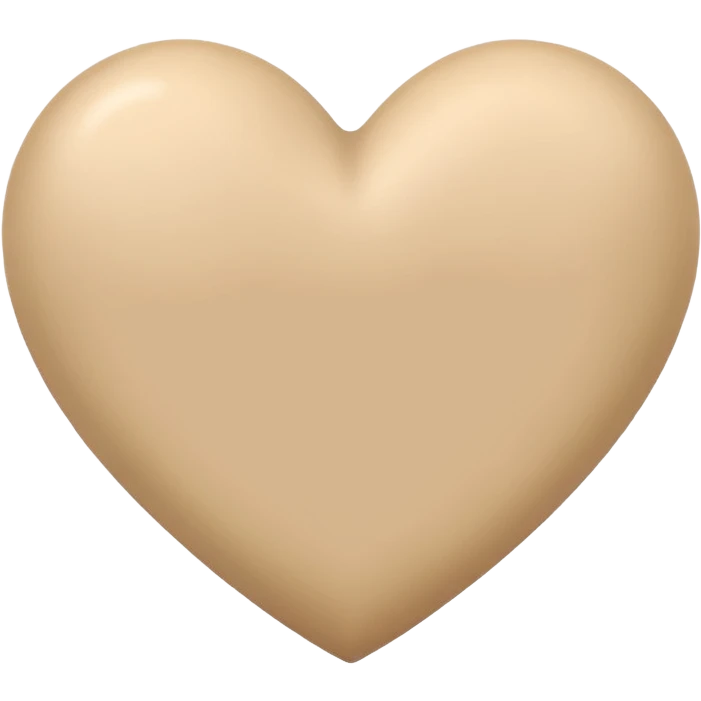 Coração bege emoji