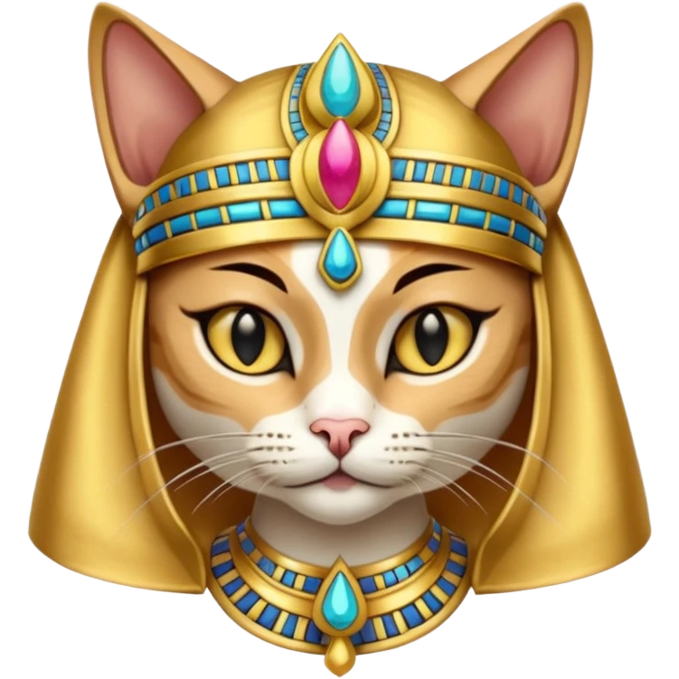 Egyptian Cats: Cat wearing pharaoh headdress









 emoji