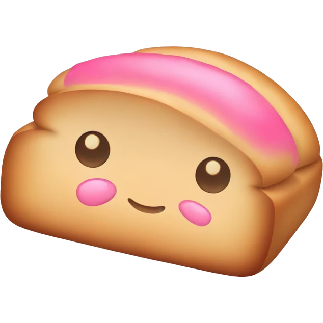 bread with pastel pink jam  emoji