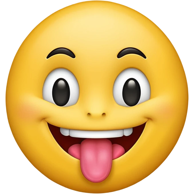Smiling emoji with tongue  emoji