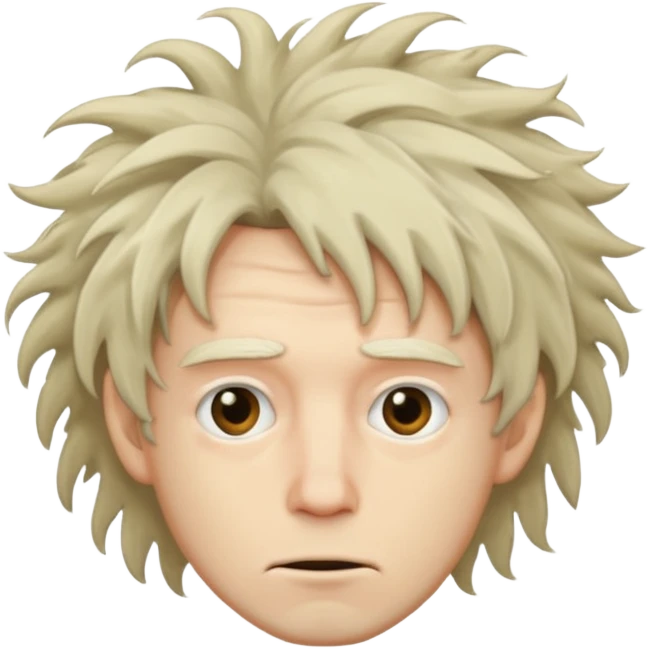 Man strange hair head emoji