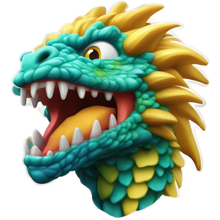 dragão cuspindo fogo emoji