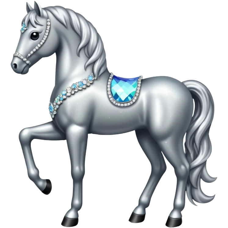 Horse made of small rhinestones emoji