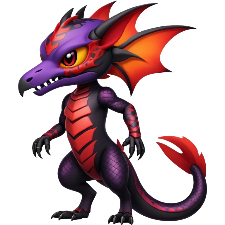 Salandit-Noibat-Litten-Hybrid with a skull-mask (Full body) emoji