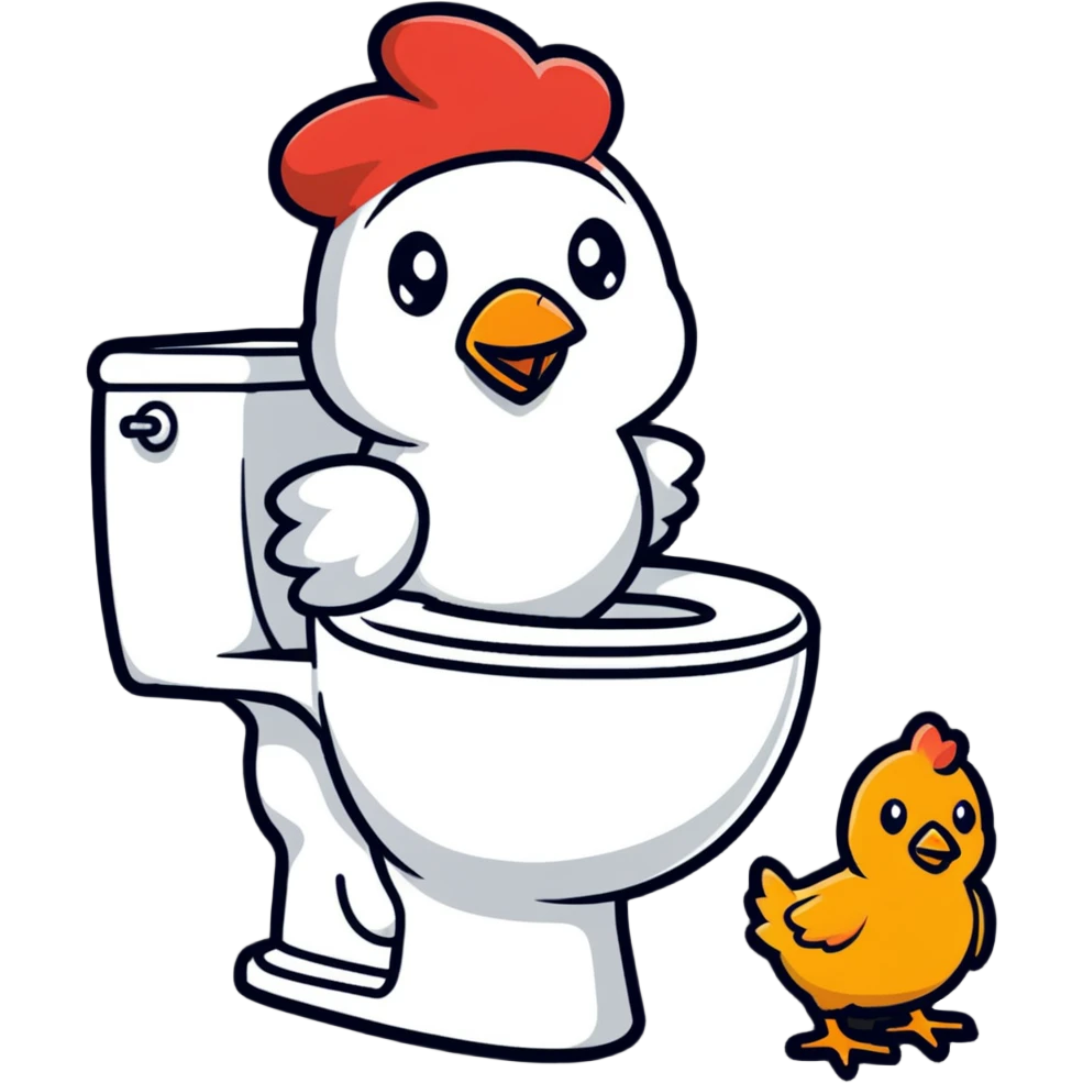 chicken nugget on the toilet emoji