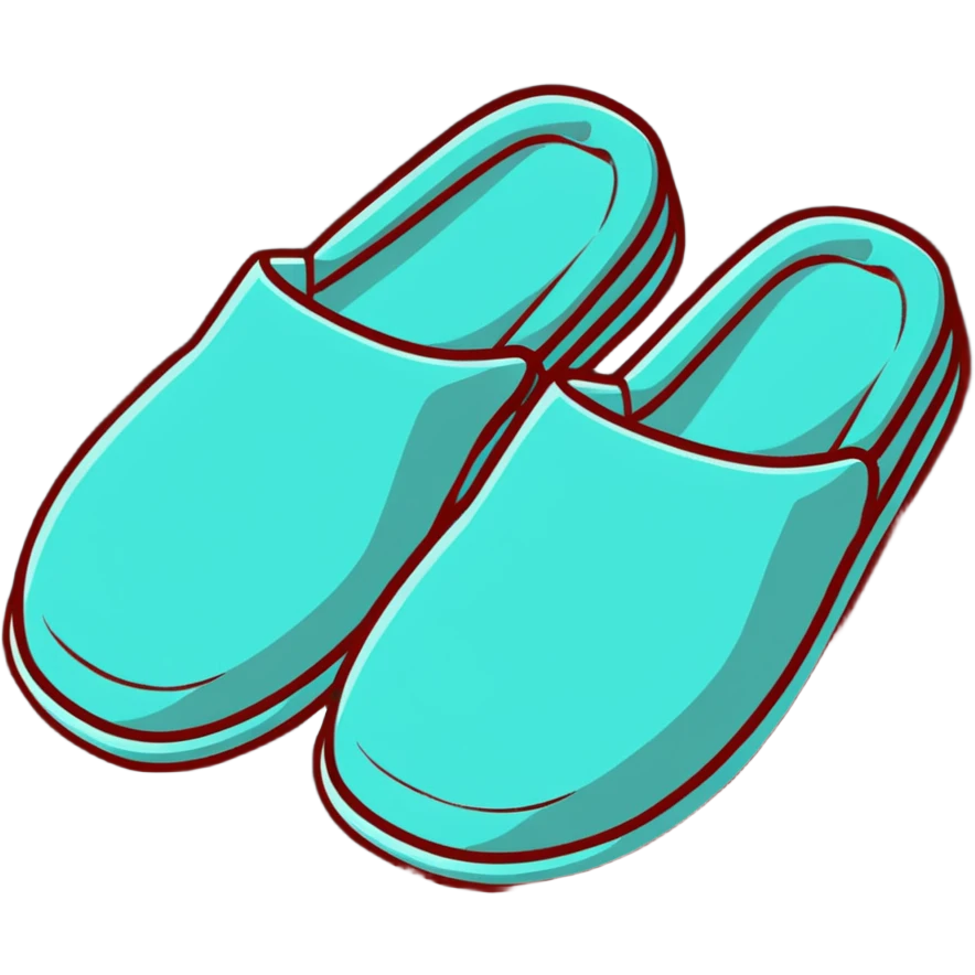 comfortable house slippers emoji
