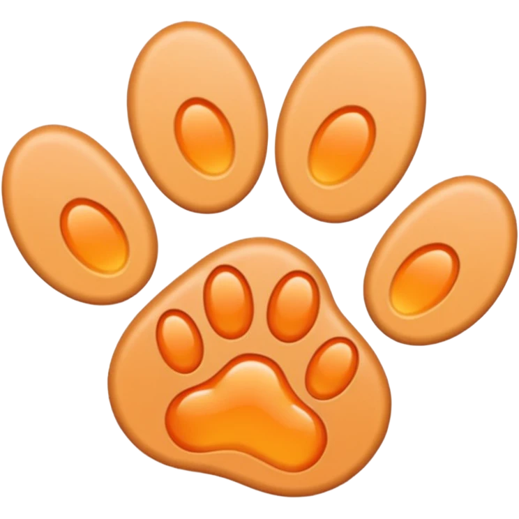 a very light pale pastel orange #FFDBBB pawprint emoji