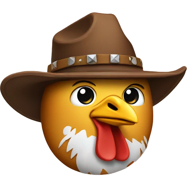 Chicken with a cowboy  emoji
