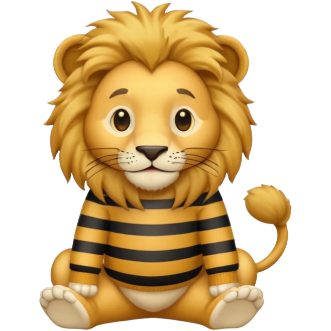 lion wearing  jumper emoji