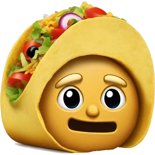 Donald trump as a taco emoji